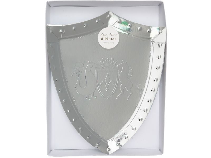 Ritter / Ritter Wappen Teller (8 Stück), Meri Meri