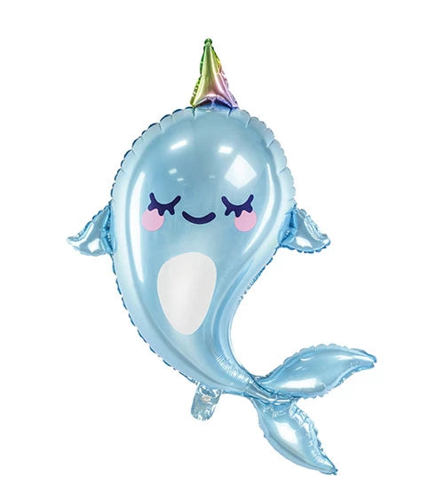 Folienballon Narwal Meerjungfrau