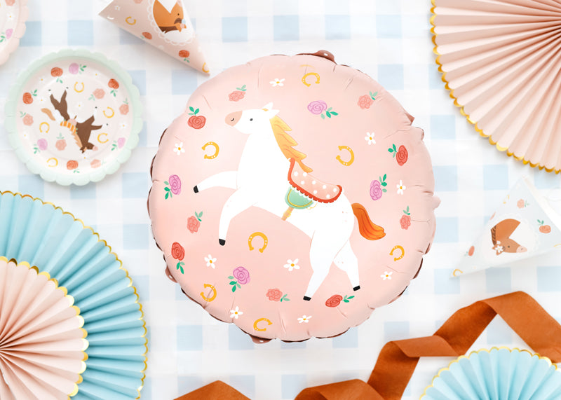 Pferde Folienballon (rund)