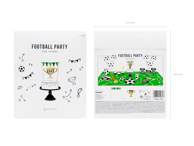 Fußball Cake Topper / Kuchendeko (Fußballtor und Pokal)