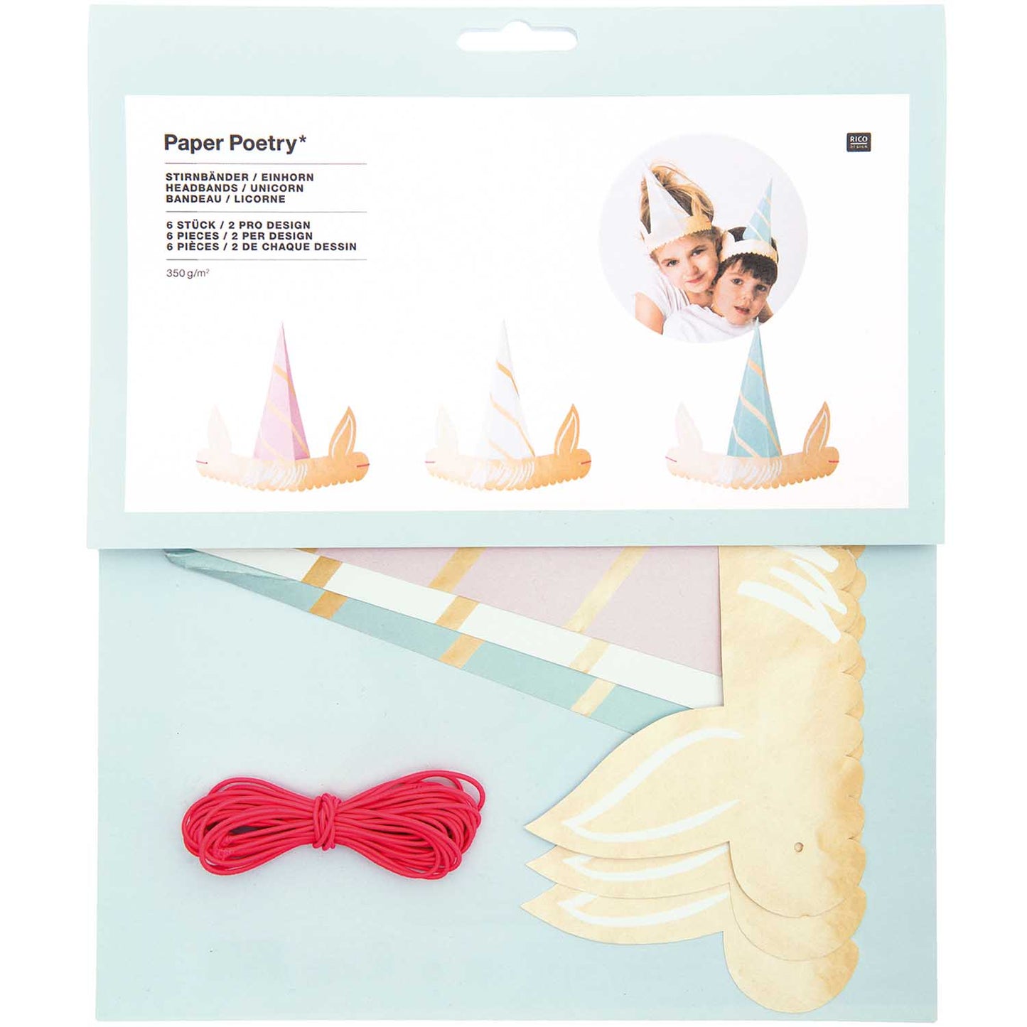 Einhorn Kronen (6 Stück)