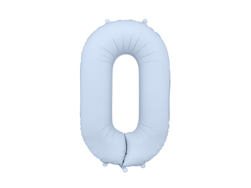 Folienballon Zahl hellblau matt (86cm)