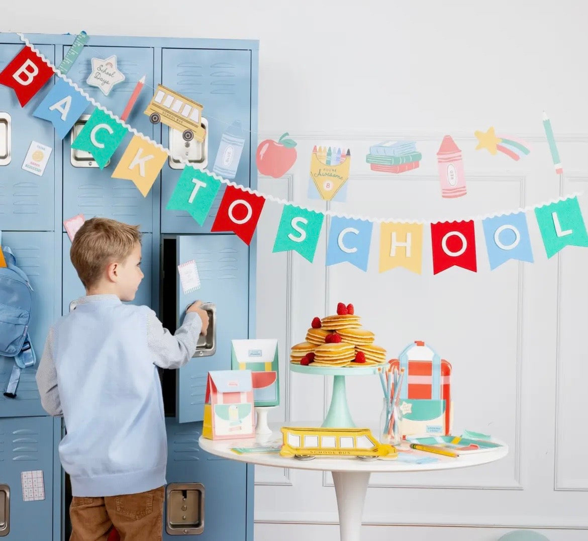 Einschulung Girlande Schul Icons