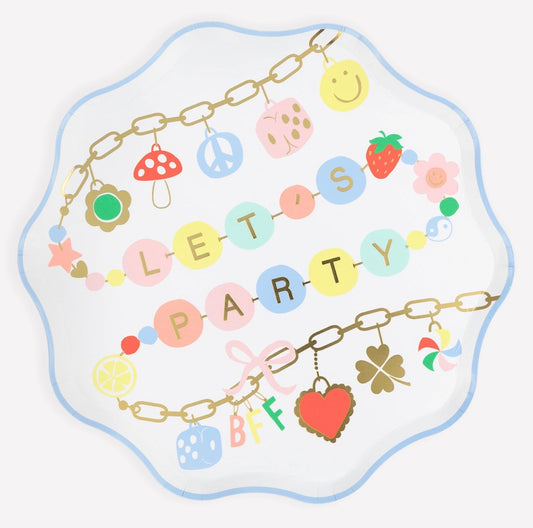 Besties Charms Party Teller (8 Stück), Meri Meri