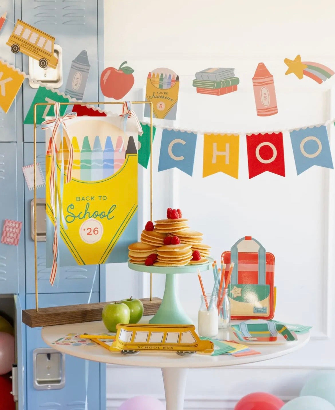Einschulung Girlande Schul Icons