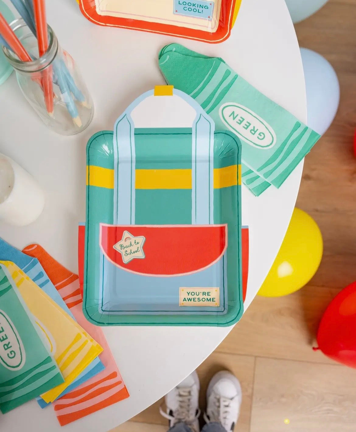 Rucksack Party Teller (8 Stück) Einschulung