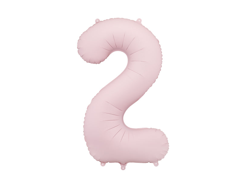 Folienballon Zahl rosa matt (86cm)