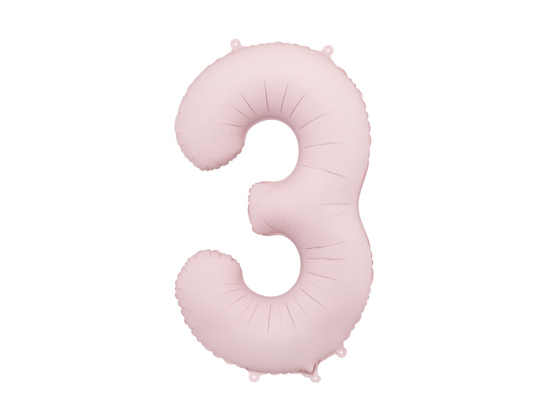Folienballon Zahl rosa matt (86cm)