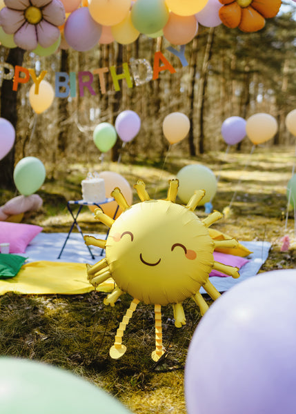 Folienballon Sonne / Airwalker XXL (gelb)