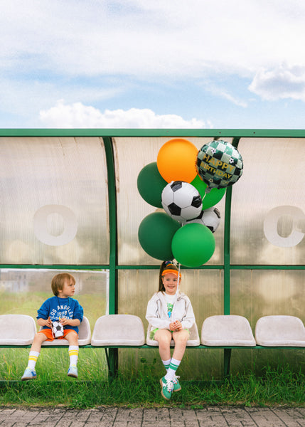 Fußball Folienballon "Happy Birthday" (rund)