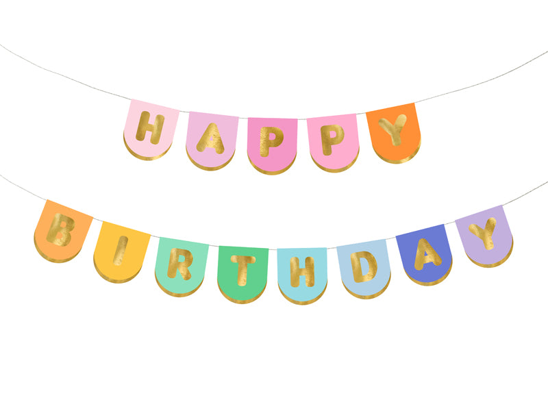 Happy Birthday Girlande (bunt)