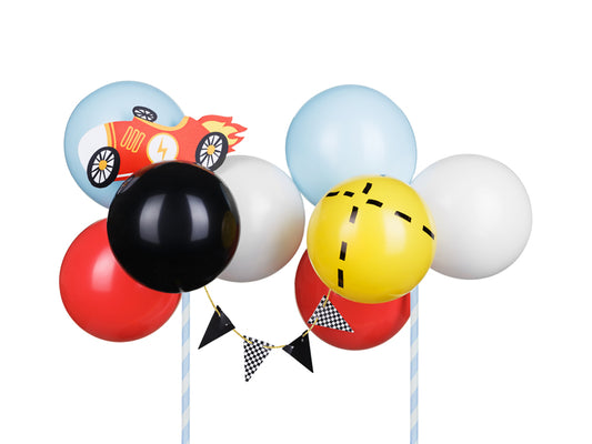 Autorennen Ballon Kuchen Topper / Kuchendeko