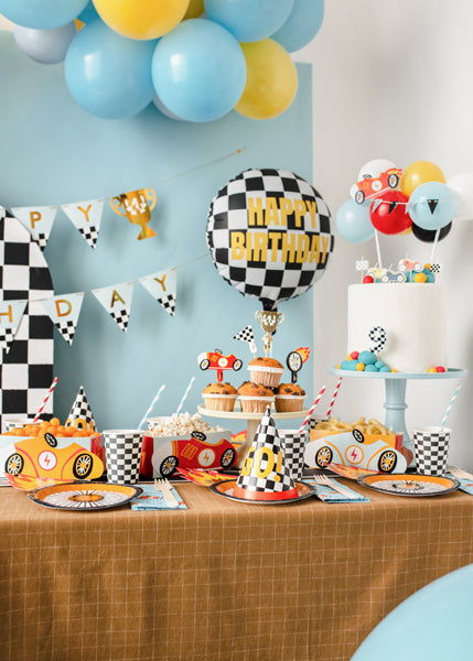 Autorennen Ballon Kuchen Topper / Kuchendeko