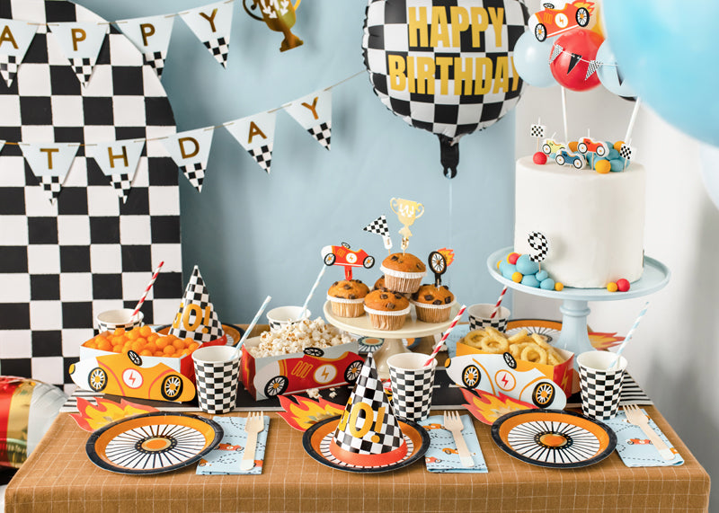 Autorennen Ballon Kuchen Topper / Kuchendeko