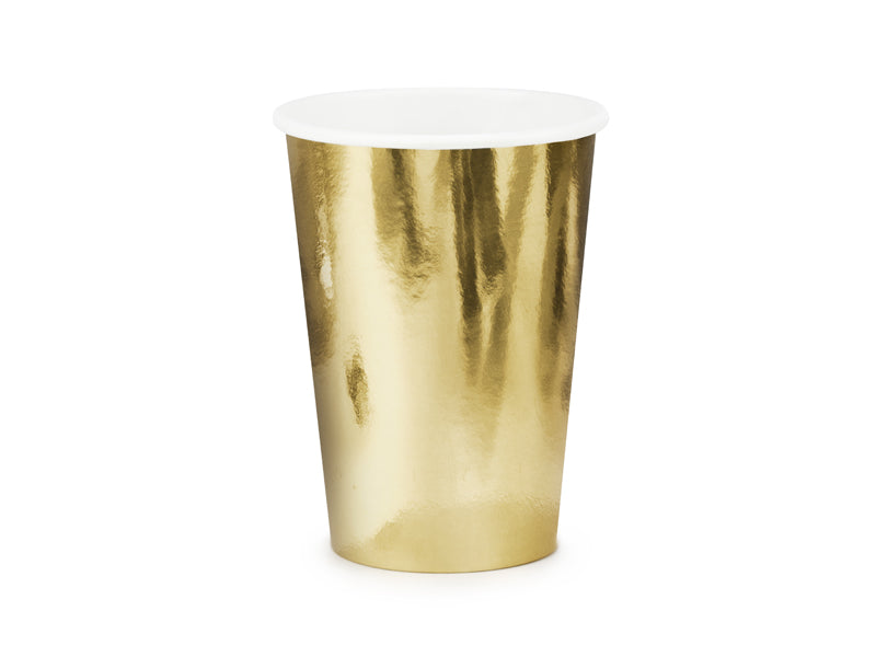 Pappbecher gold (6 Stück)
