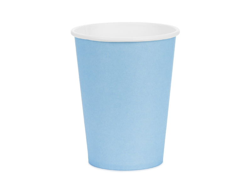 Pappbecher hellblau (6 Stück)