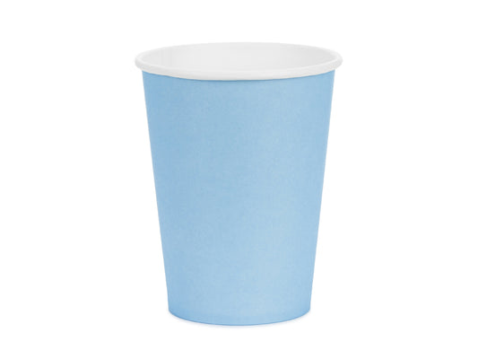 Pappbecher hellblau (6 Stück)