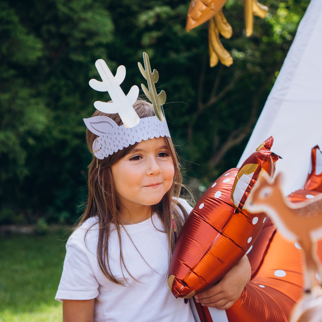 Rentier Stirnbänder / Kronen (6 Stück) Waldtiere