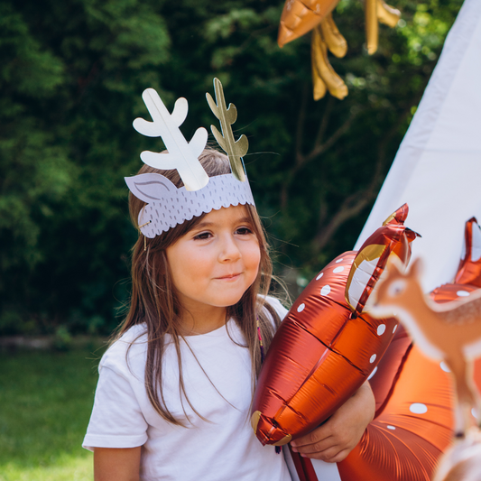 Rentier Stirnbänder / Kronen (6 Stück) Waldtiere