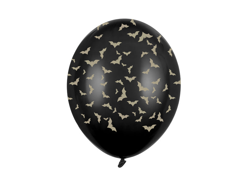 Halloween Ballons Fledermaus schwarz (4 Stück)