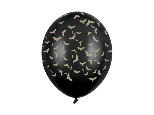 Halloween Ballons Fledermaus schwarz (4 Stück)