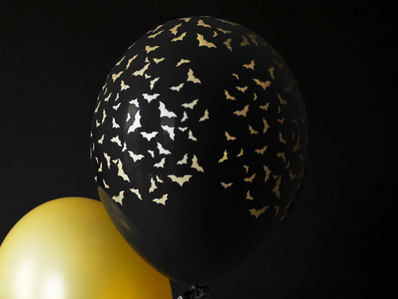 Halloween Ballons Fledermaus schwarz (4 Stück)
