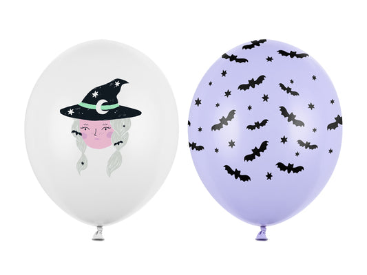 Halloween Ballons Fledermaus Hexe (6 Stück)