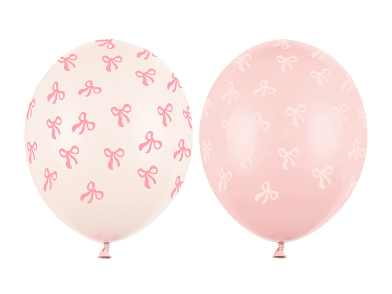 Ballons Schleifen rosa (6 Stück)