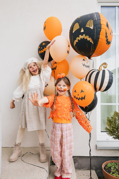 Halloween Ballons Kürbis Set orange (6 Stück)