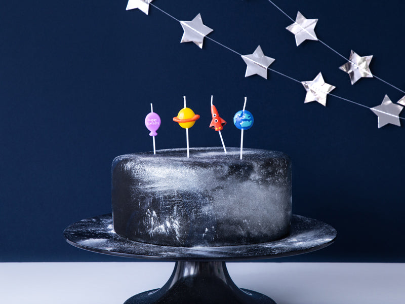 Weltraum Kuchen Kerzen / Geburtstagskerzen