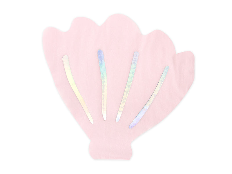Muschel Servietten rosa (20 Stück)
