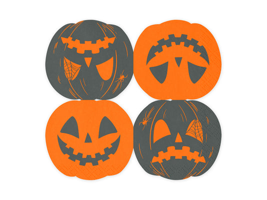 Halloween Servietten Gruselige Kürbisse (20 Stück)