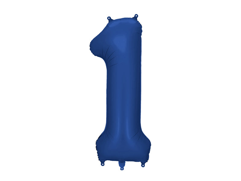 Folienballon Zahl dunkelblau (86cm) x4Kids