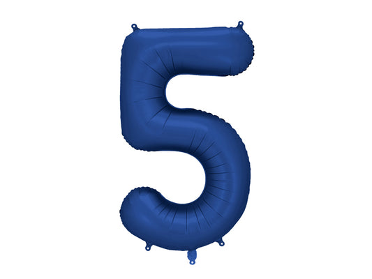 Folienballon Zahl dunkelblau (86cm) x4Kids