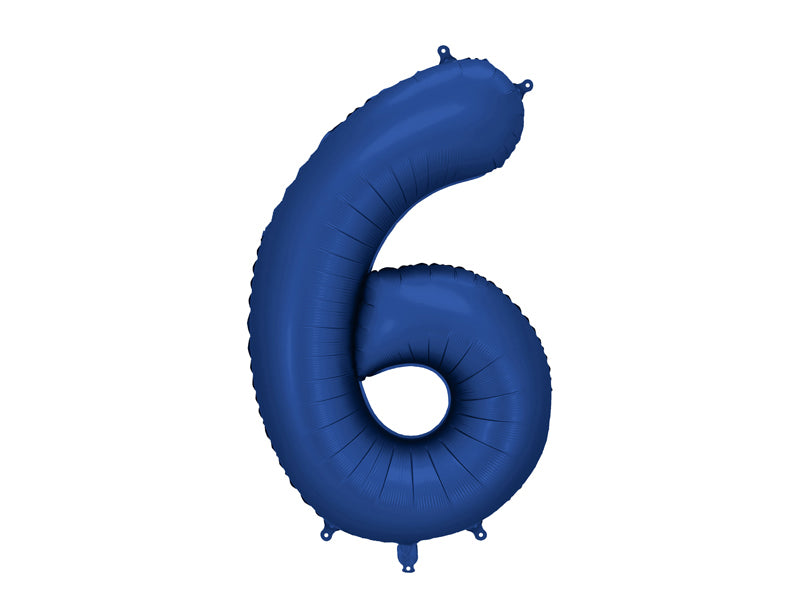 Folienballon Zahl dunkelblau (86cm) x4Kids