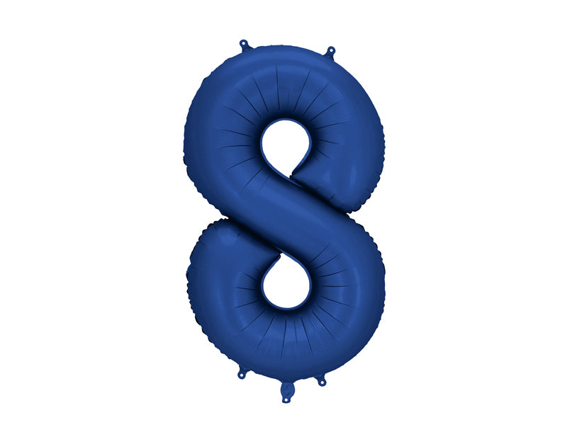 Folienballon Zahl dunkelblau (86cm) x4Kids