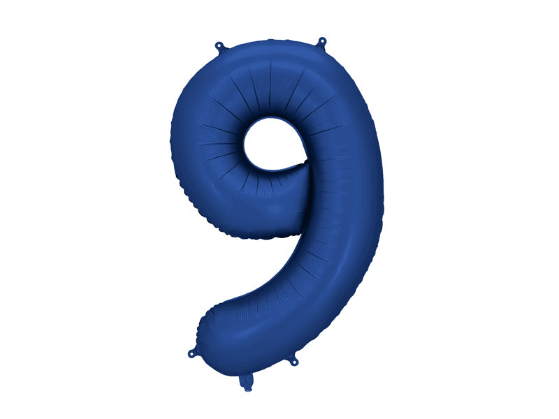 Folienballon Zahl dunkelblau (86cm) x4Kids