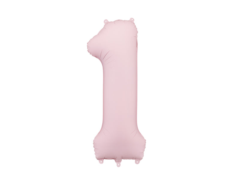 Folienballon Zahl rosa matt (86cm)
