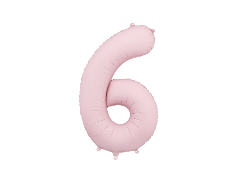 Folienballon Zahl rosa matt (86cm)