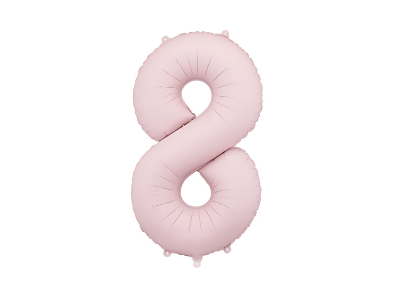 Folienballon Zahl rosa matt (86cm)